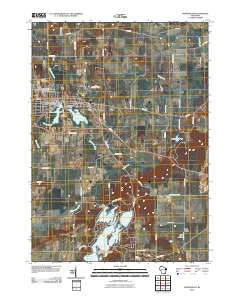 Whitewater Wisconsin Historical topographic map, 1:24000 scale, 7.5 X 7.5 Minute, Year 2010