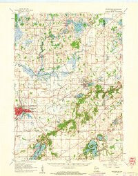 Whitewater Wisconsin Historical topographic map, 1:62500 scale, 15 X 15 Minute, Year 1960