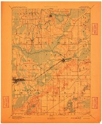 Whitewater Wisconsin Historical topographic map, 1:62500 scale, 15 X 15 Minute, Year 1893