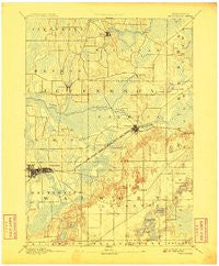 Whitewater Wisconsin Historical topographic map, 1:62500 scale, 15 X 15 Minute, Year 1893