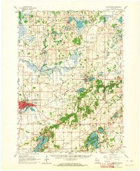 Whitewater Wisconsin Historical topographic map, 1:62500 scale, 15 X 15 Minute, Year 1960