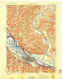 Winona Minnesota Historical topographic map, 1:62500 scale, 15 X 15 Minute, Year 1937