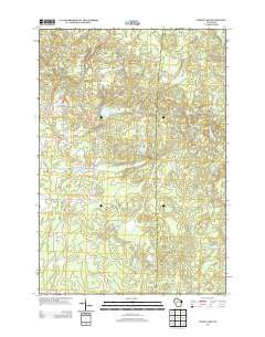 Wood Lake Wisconsin Historical topographic map, 1:24000 scale, 7.5 X 7.5 Minute, Year 2013