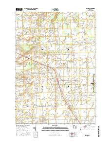 Zachow Wisconsin Current topographic map, 1:24000 scale, 7.5 X 7.5 Minute, Year 2016