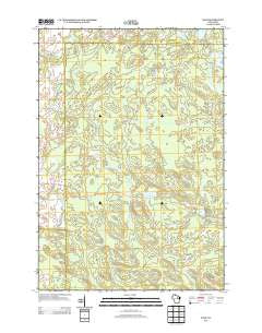 Zoar Wisconsin Historical topographic map, 1:24000 scale, 7.5 X 7.5 Minute, Year 2013