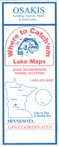 Buy map OSAKIS LAKE Fishing Map