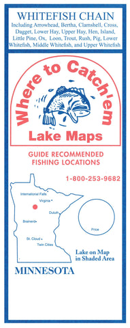 Buy map WHITEFISH CHAIN Fishing Map