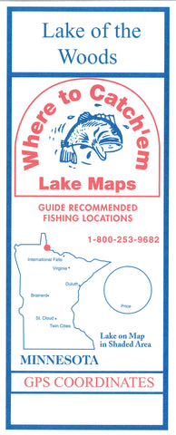 Buy map LAKE OF WOODS Fishing Map