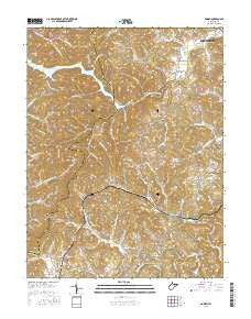 Adrian West Virginia Current topographic map, 1:24000 scale, 7.5 X 7.5 Minute, Year 2016