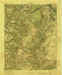 Alderson West Virginia Historical topographic map, 1:62500 scale, 15 X 15 Minute, Year 1923
