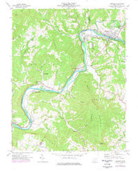 Alderson West Virginia Historical topographic map, 1:24000 scale, 7.5 X 7.5 Minute, Year 1971