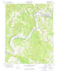 Alderson West Virginia Historical topographic map, 1:24000 scale, 7.5 X 7.5 Minute, Year 1971