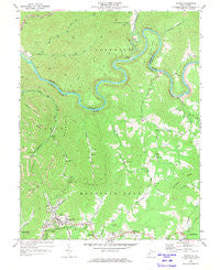 Ansted West Virginia Historical topographic map, 1:24000 scale, 7.5 X 7.5 Minute, Year 1969