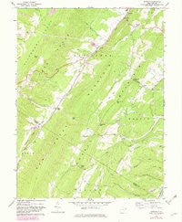 Antioch West Virginia Historical topographic map, 1:24000 scale, 7.5 X 7.5 Minute, Year 1967