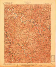 Arnoldsburg West Virginia Historical topographic map, 1:62500 scale, 15 X 15 Minute, Year 1907