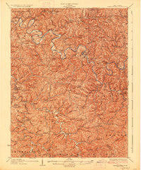 Arnoldsburg West Virginia Historical topographic map, 1:62500 scale, 15 X 15 Minute, Year 1927