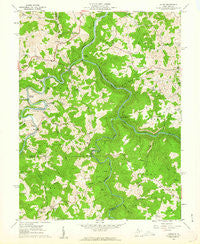 Audra West Virginia Historical topographic map, 1:24000 scale, 7.5 X 7.5 Minute, Year 1960
