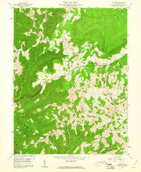 Aurora West Virginia Historical topographic map, 1:24000 scale, 7.5 X 7.5 Minute, Year 1959