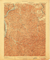 Belleville West Virginia Historical topographic map, 1:62500 scale, 15 X 15 Minute, Year 1906