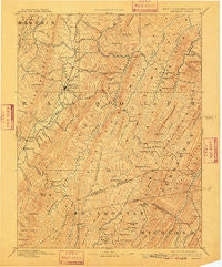 Beverly West Virginia Historical topographic map, 1:125000 scale, 30 X 30 Minute, Year 1892