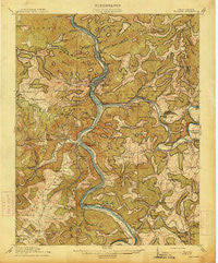 Big Bend West Virginia Historical topographic map, 1:62500 scale, 15 X 15 Minute, Year 1914