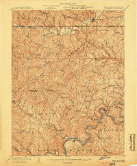 Blacksville West Virginia Historical topographic map, 1:62500 scale, 15 X 15 Minute, Year 1904