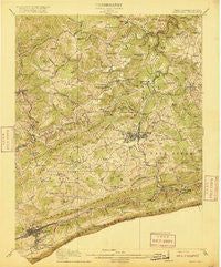 Bluefield West Virginia Historical topographic map, 1:62500 scale, 15 X 15 Minute, Year 1916