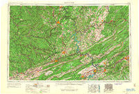Bluefield West Virginia Historical topographic map, 1:250000 scale, 1 X 2 Degree, Year 1957