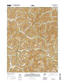 Brownton West Virginia Current topographic map, 1:24000 scale, 7.5 X 7.5 Minute, Year 2016