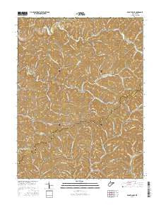Burnt House West Virginia Current topographic map, 1:24000 scale, 7.5 X 7.5 Minute, Year 2016