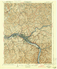Charleston West Virginia Historical topographic map, 1:62500 scale, 15 X 15 Minute, Year 1935