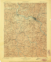 Charleston West Virginia Historical topographic map, 1:125000 scale, 30 X 30 Minute, Year 1899