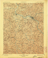 Charleston West Virginia Historical topographic map, 1:125000 scale, 30 X 30 Minute, Year 1899