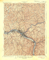 Charleston West Virginia Historical topographic map, 1:62500 scale, 15 X 15 Minute, Year 1936