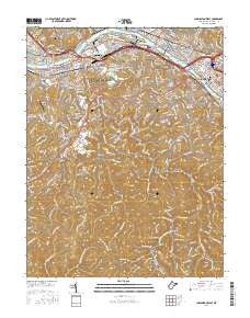 Charleston West West Virginia Current topographic map, 1:24000 scale, 7.5 X 7.5 Minute, Year 2016