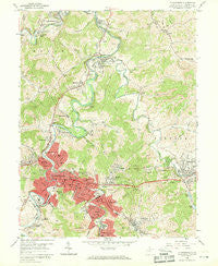 Clarksburg West Virginia Historical topographic map, 1:24000 scale, 7.5 X 7.5 Minute, Year 1958