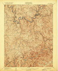 Clarksburg West Virginia Historical topographic map, 1:62500 scale, 15 X 15 Minute, Year 1910