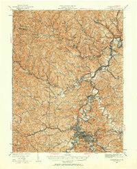 Clarksburg West Virginia Historical topographic map, 1:62500 scale, 15 X 15 Minute, Year 1923