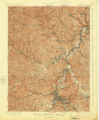 Clarksburg West Virginia Historical topographic map, 1:62500 scale, 15 X 15 Minute, Year 1925