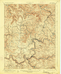 Cowen West Virginia Historical topographic map, 1:62500 scale, 15 X 15 Minute, Year 1917