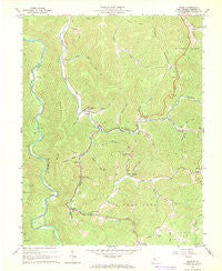 Diana West Virginia Historical topographic map, 1:24000 scale, 7.5 X 7.5 Minute, Year 1967