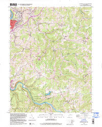 Fairmont East West Virginia Historical topographic map, 1:24000 scale, 7.5 X 7.5 Minute, Year 1999