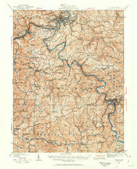 Fairmont West Virginia Historical topographic map, 1:62500 scale, 15 X 15 Minute, Year 1923
