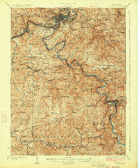 Fairmont West Virginia Historical topographic map, 1:62500 scale, 15 X 15 Minute, Year 1926