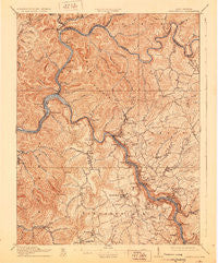 Fayetteville West Virginia Historical topographic map, 1:62500 scale, 15 X 15 Minute, Year 1910