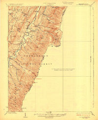 Fort Seybert West Virginia Historical topographic map, 1:62500 scale, 15 X 15 Minute, Year 1924