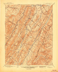 Franklin West Virginia Historical topographic map, 1:125000 scale, 30 X 30 Minute, Year 1896