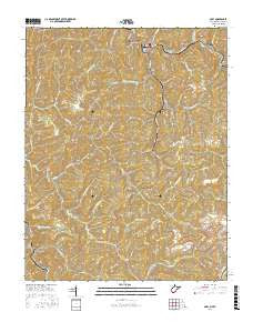 Gary West Virginia Current topographic map, 1:24000 scale, 7.5 X 7.5 Minute, Year 2016