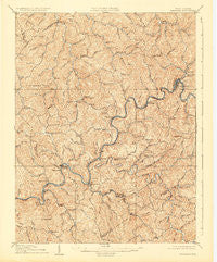 Gassaway West Virginia Historical topographic map, 1:62500 scale, 15 X 15 Minute, Year 1910