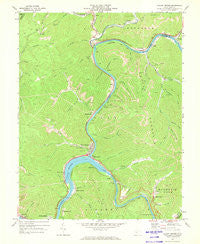 Gauley Bridge West Virginia Historical topographic map, 1:24000 scale, 7.5 X 7.5 Minute, Year 1969